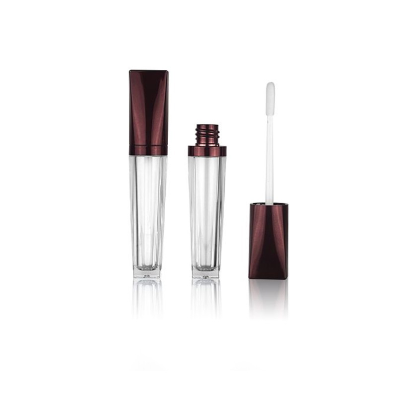 Buy Customizable Logo Square Clear Lip Gloss Tubes Container Cosmetic Tube