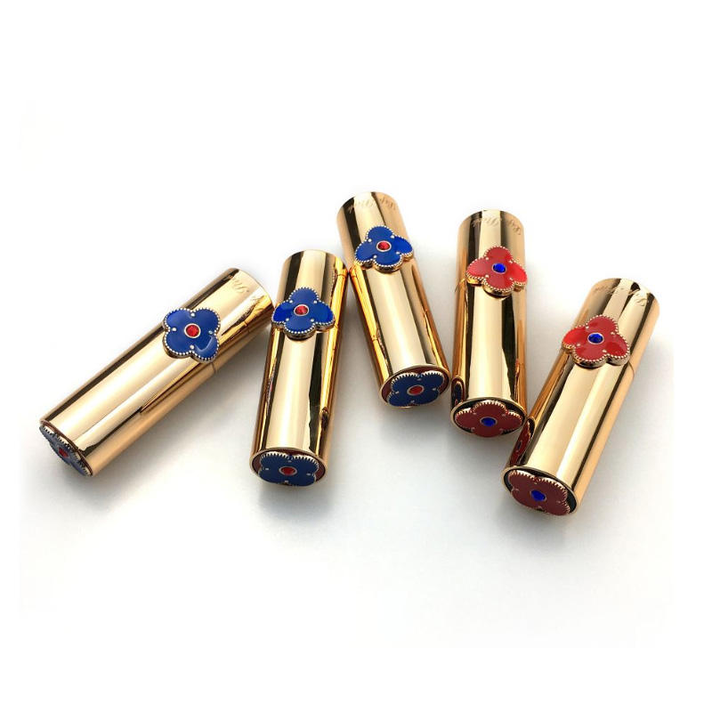 Buy Custom Logo Gold Lipstick Tubes Empty Round Lip Balm Containers
luxur